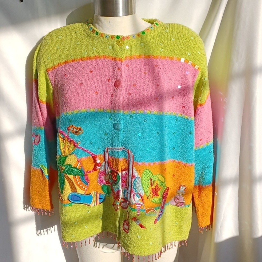 Design Options Philip & Jane Gordon Cardigan Beach, Fashion, Diva, M, 22" PTP